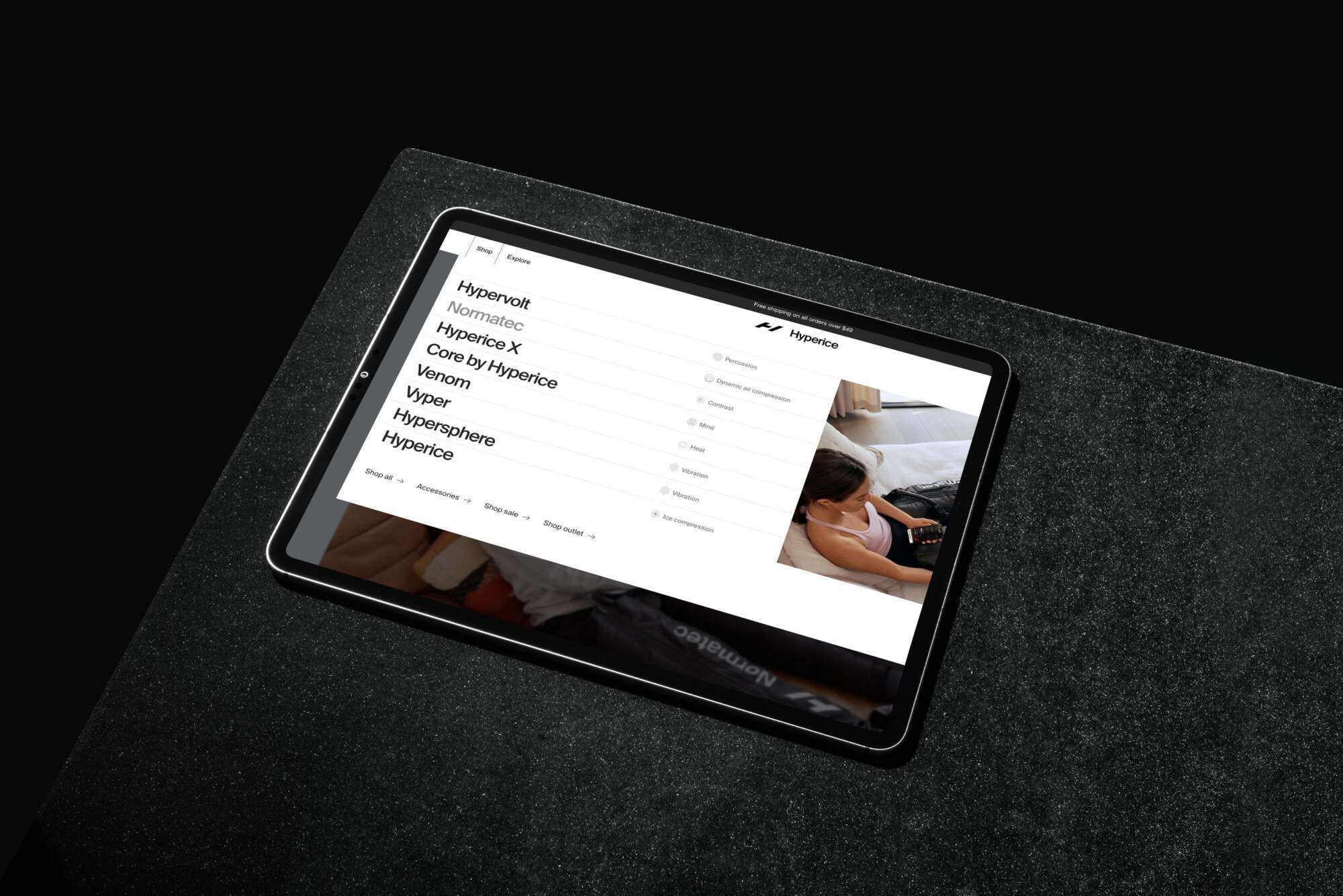 Hyperice Case iPad Mockup